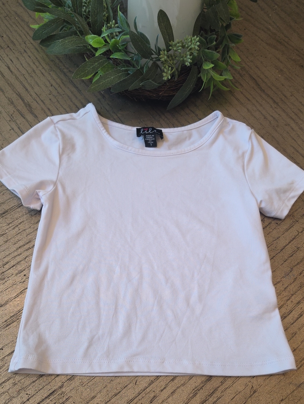 Girls' White Short Sleeve CropTee Size 7 NWOT - Picture 7 of 7